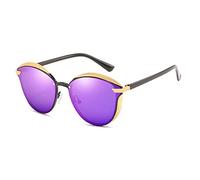 HNGM Sonnenbrillen Damen Sonnenbrille Katze Auge Luxus Damen männer Fahren Sonnenschirm Spiegel Frauen polarisierte Sonnenbrille Retro Klassische gläser (Lenses Color : Purple)