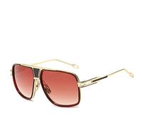 HNGM Sonnenbrillen Klassische Luxusmänner Sonnenbrille Glamour Damenmode-Sonnenbrille, Spiegel-Retro-nostalgisches Quadrat (Lenses Color : C3)