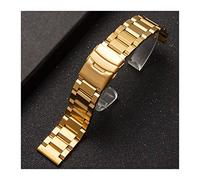 HNGM Uhrenarmband 18mm 19mm 20mm 21mm 22mm 23mm 24mm 25mm Edelstahl Armband Massive Metall Männer Frauen Strap Armband Uhr Band Zubehör Herrenuhrenbänder (Band Color : Gold, Band Width : 25mm)