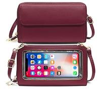 HNOOM Handytasche zum Umhängen Damen Handtasche Touchscreen Handytasche mit Geldbörse RFID Schutz Handy Geldbeutel Umhängetasche Damen Klein Crossbody Schultertasche Passt Handy unter 6,9"