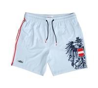 Hoamatkult Badehose Österreich Adler hellblau - schnelltrocknend, 4-Wege-Stretch, wasserabweisend, elastischer Bund mit Kordelzug, Herren Sommer Shorts, M