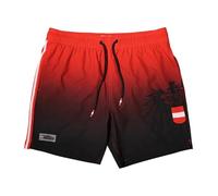 Hoamatkult Badehose Österreich Adler - WM Edition rot, schnelltrocknend, 4-Wege-Stretch, wasserabweisend, elastischer Bund mit Kordelzug, Herren Sommer Shorts - M