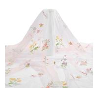 HOBBIESAY 1.8m Tüllstoff 51x72 In Pfirsichfarben Blumenstickerei Spitze Stoff Weicher Tüll Brautschleier Tutu Röcke Tüllballen Bänder Für DIY Nähen Basteln Hochzeit Romantische Deko