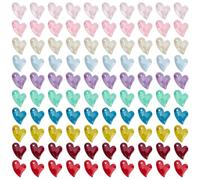 HOBBIESAY 10 Farbe 200 Stück Acryl Herzanhänger 11mm Bunt Facettiert Herz Anhänger Mini Anhänger In Liebesform Für Valentinstag DIY Armbänder Ohrringe Halsketten Schmuckherstellung