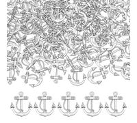 HOBBIESAY 100 Stück Legierung Anker Anhänger Anker Charm Ozean Thema Metall Anhänger Perle Vintage Anhanger Meer Nautisch Halskette Charms für DIY Seemann Marine Schmuck Basteln Zubehör