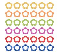 HOBBIESAY 60 Stück 6 Farben Blumen Maschenmarkierer Aus Metall Gemischte Farbanhänger Häkel Sicherheitsnadeln Backfarbe Eisenanhänger Kleidungsanhänger Nadeln Strickmaschenmarkierer