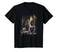Hobbit Gandalf Sword and Staff T Shirt T-Shirt, Kinder, Schwarz, 128