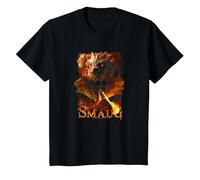 Hobbit Smaug Smolder T Shirt T-Shirt, Kinder, Schwarz, 128