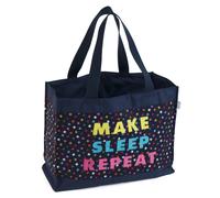 Hobby-Geschenk-Basteltasche Umhängetasche mit gesticktem Slogan: Navy Stars