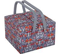 Hobby Geschenk Nähkästchen (L) Doppelter Deckel Quadratisch Woodland Toadstool