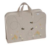 Hobby Gift Großer Projektkoffer, Baumwolle, Leinen Biene, 10.5 x 40.5 x 28cm