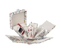 Hobby Gift Gefülltes Nähset - quadratisch im viktorianischen Stil - 10,5 x 10,5 x 12,5 cm - Haby Notions