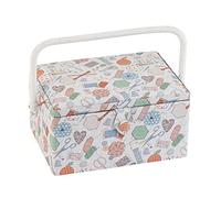 Hobby Gift Medium Näh-Aufbewahrungsbox, Holz/Stoff, Happydashery
