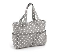 Hobby Gift MRB 8 Exklusive Craft-Aufbewahrungstasche, Cotton, Tupfengrau, 13 x 34.5 x 29cm