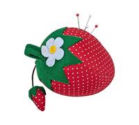 Hobby Gift Nadelkissen aus Stoff, 6,5 x 6,5 x 9 cm, Erdbeere