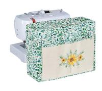 Hobby Gift Nähmaschinenabdeckung mit Taschen - Schutzhaube gegen Staub, mit Fächern für Nähmaschinen-Zubehör - Passend für die meisten Standard-Nähmaschinen - 33,5 x 44 x 21 cm, Eukalyptus