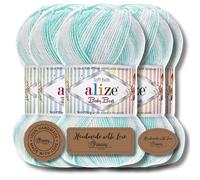 Hobby YARN Alize Baby Best Batik 5x 100g Türkische Premium Wolle Babywolle (6659)