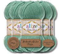 Hobby YARN Alize Baby Best Batik 5x 100g Türkische Premium Wolle Babywolle (Light Aqua | 463)