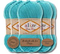 Hobby YARN Alize Baby Best Batik 5x 100g Türkische Premium Wolle Babywolle (Turquesa | 287)
