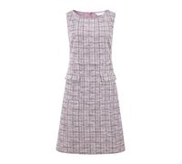 Hobemty Damen Ärmelloses Tweed-Kleid U-Boot-Ausschnitt Arbeit Büro Etuikleider, lila, pink, Klein