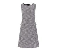 Hobemty Damen Ärmelloses Tweed-Kleid U-Boot-Ausschnitt Arbeit Büro Etuikleider, rosa,schwarz, X-Groß