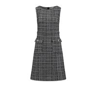 Hobemty Damen Ärmelloses Tweed-Kleid U-Boot-Ausschnitt Arbeit Büro Etuikleider, Schwarz, XX-Large