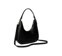 Hobo CALVIN KLEIN "BOLD CK SMALL CRESCENT BAG", Damen, Gr. B/H/T: 25cm x 25cm x 7cm, schwarz (schwarz, weiß), Lederimitat, Taschen Hobo, Mini Bag, Henkeltasche mit Schulterriemen und CK-Logo (88054134