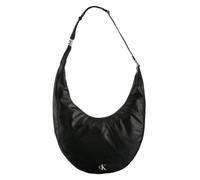 Hobo CALVIN KLEIN "BUCKLE CONVERTIBLE HOBO BAG", Damen, Gr. B/H/T: 41,5cm x 47,5cm x 10cm, schwarz, Lederimitat, Polyester, Taschen Hobo, Schultertasche, Umhängetasche, Hobo Bag mit CK-Logo (36561734-