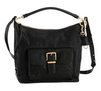 Hobo "Caren", Damen, Gr. B/H/T: 32cm x 38cm x 13cm, schwarz, Leder, MARC O'POLO ACCESSORIES, unifarben, Taschen Hobo, Henkeltasche, Beuteltasche mit abnehmbarem Lederanhänger (92069862-0) schwarz