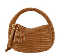 Hobo HARBOUR 2ND "Isolina", Damen, Gr. B/H/T: 28cm x 27cm x 13cm, hellbraun, Rindsleder, Taschen Hobo, Damen Tragetasche, Handtasche, Umhängetasche mit Fransen (94204923-0) hellbraun