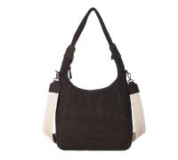 Hobo HARBOUR 2ND "Laurine", Damen, Gr. B/H/T: 34cm x 28cm x 10cm, braun, Veloursleder, Taschen Hobo, Damen Handtasche, Umhängetasche, Schultertasche mit Ziernähten (87877604-0) braun