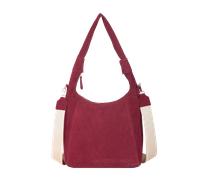 Hobo HARBOUR 2ND "Laurine", Damen, Gr. B/H/T: 34cm x 28cm x 10cm, rot, Veloursleder, Taschen Hobo, Damen Handtasche, Umhängetasche, Schultertasche mit Ziernähten (30997403-0) rot