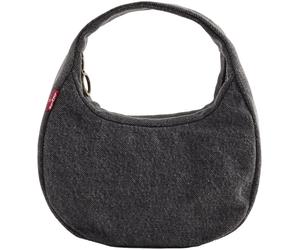 Hobo LEVI'S, Damen, Gr. B/H/T: 19cm x 15,5cm x 6cm, schwarz (schwarz mid wash 5), Web, Baumwolle, unifarben, Taschen Hobo, mit Reißverschluss (41129760-0) schwarz mid wash 5