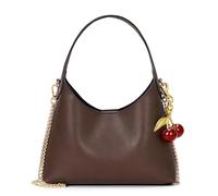 Hobo-Tasche für Damen, klein, Kirschendesign, Schultertasche, Tragetasche aus Kunstleder, modische Handtasche, Umhängetasche mit Kettenriemen