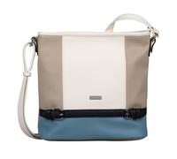 Hobo TOM TAILOR "Juna", Damen, Gr. B/H/T: 33cm x 28cm x 12,5cm, blau, Polyurethan, gepflegt, kontrastfarbene Details, mehrfarbig, Taschen Hobo, aus soft genarbtem ledrigen Material mit glänzenden Meta