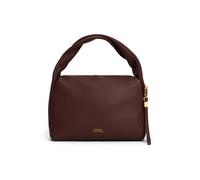 Hobo TOMMY HILFIGER "CITY LEATHER SHOULDER BAG", Damen, Gr. B/H/T: 29cm x 19cm x 11cm, dunkelbraun, Leder, Taschen Hobo, Damen Tragetasche, Schultertasche mit Logoschriftzug (27629714-0) dunkelbraun