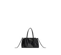 Hobo TOMMY HILFIGER "SOFT LEATHER HOBO", Damen, Gr. B/H/T: 42cm x 24cm x 14cm, schwarz, Leder, Taschen Hobo, Damen Handtasche, Tragetasche mit Kordelverschuss (84744564-0) schwarz