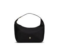 Hobo TOMMY HILFIGER "TH GO HOBO NYLON", Damen, Gr. B/H/T: 34cm x 20cm x 16cm, schwarz, Textil, Taschen Hobo, Damen Abendtasche, Tragetasche mit goldfarbenen Details (71705864-0) schwarz