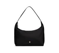 Hobo TOMMY HILFIGER "TH GO LARGE HOBO NYLON", Damen, Gr. B/H/T: 42cm x 25cm x 16cm, schwarz, Textil, Taschen Hobo, Damen Schultertasche, Tragetasche, Businesstasche mit TH-Label (11740733-0) schwarz