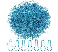 Hocansen 1000 Stück Sicherheitsnadeln Metallkürbisnadel 22mm Birnenförmige Snadeln Calabash Pin für Maschenmarkierer,Stricken,Nähzubehör(Himmelblau/HL)