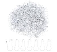 Hocansen 1000 Stück Sicherheitsnadeln Metallkürbisnadel 22mm Birnenförmige Snadeln Calabash Pin für Maschenmarkierer,Stricken,Nähzubehör(Weiß/HL)