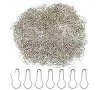 Hocansen 1000 Stück Sicherheitsnadeln Metallkürbisnadel 22mm Birnenförmige Snadeln Calabash Pin für Maschenmarkierer,Stricken,Nähzubehör(Silber/HL)