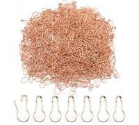 Hocansen 1000 Stück Sicherheitsnadeln Metallkürbisnadel 22mm Birnenförmige Snadeln Calabash Pin für Maschenmarkierer,Stricken,Nähzubehör(Roségold/HL)