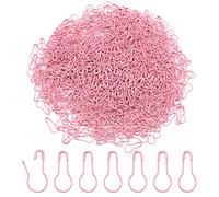 Hocansen 1000 Stück Sicherheitsnadeln Metallkürbisnadel 22mm Birnenförmige Snadeln Calabash Pin für Maschenmarkierer,Stricken,Nähzubehör(Rosa/HL)