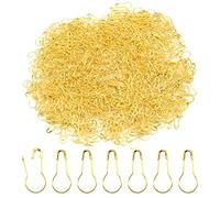 Hocansen 1000 Stück Sicherheitsnadeln Metallkürbisnadel 22mm Birnenförmige Snadeln Calabash Pin für Maschenmarkierer,Stricken,Nähzubehör(Gold/HL)