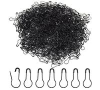 Hocansen 1000 Stück Sicherheitsnadeln Metallkürbisnadel 22mm Birnenförmige Snadeln Calabash Pin für Maschenmarkierer,Stricken,Nähzubehör(Schwarz/HL)