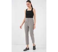 Hoch taillierte Slim-Fit Crepe-Hosen in verkürzter Länge