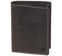 Hochformat Geldbörse in antikem Leder mit RFID Schutz dunkelbraun