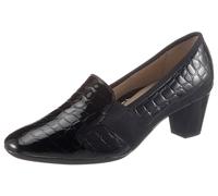 Hochfrontpumps ARA "VERONA", Damen, Gr. 4,5 (37,5), schwarz, Lacksynthetik, Reptilienprägung, glänzend, Schuhe Hochfrontpumps, Abendschuh, Trichterabsatz, Festtagsschuh, mit Reptilienprägung (45543660