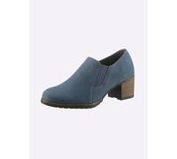 Hochfrontpumps HEINE, Damen, Gr. 35, blau, Leder, Rindsleder, Schuhe Hochfrontpumps (32076208-35) blau
